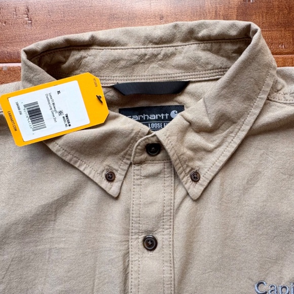 Carhartt Loose Fit Midweight Chambray Long-Sleeve Shirt Mens XL "Capital Power" - Picture 5 of 13